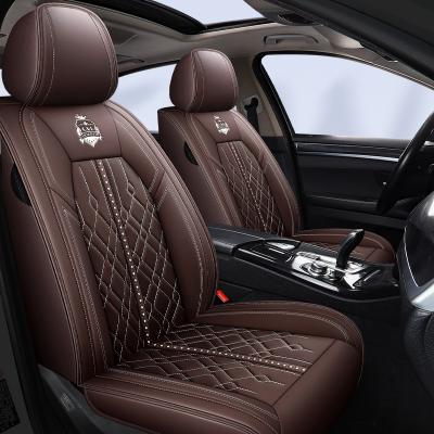 China Full Set Luxury Vehicle Seat Cover Car Seat Covers Universal Fitted Leather Cushions For Cars 95% Deatachable Headrests for sale