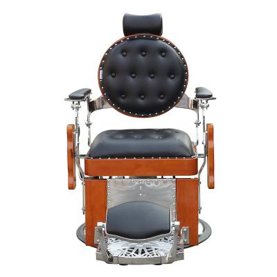 China Wholesale Custom Comfortable Salonfurniture Classic Barber Chairs Leather Hairdressing Station for sale