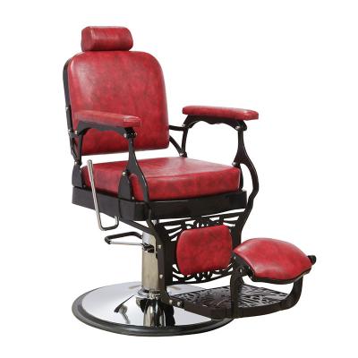 China Classic Hot Selling Extended Fashionable Type Hydraulic Barber Chair Heavy Duty Salon Furniture for sale