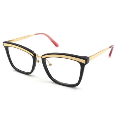 China For Eyeglasses 2022 Eyeglasses Frame Eyeglasses Square Metal Gold Optical Glasses Eyeglasses Black Cat Eye Glasses for sale