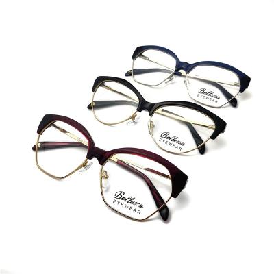 China Anti Blue Light River Glasses Cat Eye Glasses Eyeglasses Frames Face Glasses Women Optical Glasses for sale