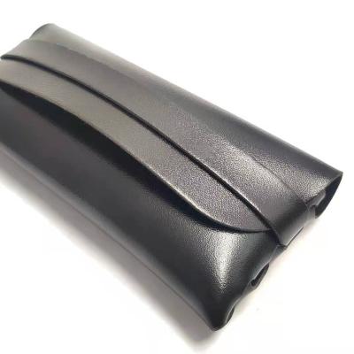 China Pocket Luxury Black Leather Sunglasses Packaging Box Glasses Case 2021 New Design Protective Lenses Scratch-Resistant Waterproof for sale