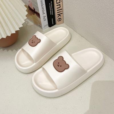 China Cushioning Bear Wear Factory Price Four Seasons Cartoon House Eva Indoor And Outdoor Wholesale Female Slide 2022 for sale