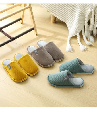 China Damping the latest direct female slipper soft female short plush winter factory supply women's casual slipper flat for sale