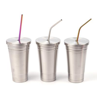 China Durable Custom Vacuum Stainless Steel Travel Tumblers With Lid Straw for sale