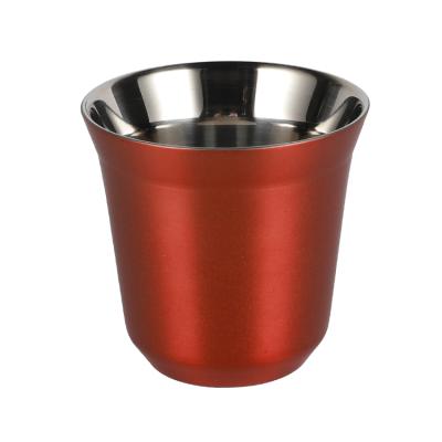 China Sustainable high quality doublle wall stainless steel drinks cup cup/espresso/coffee mug for sale