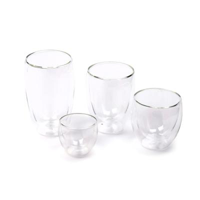 China Wholesale Clear Double Wall Tea/Milk Etc Beverage Tea/Coffee/Coffee Beer Glass Mug for sale