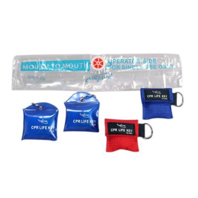 China PE cpr resuscitation mask cpr face shield cpr mask key chain for sale