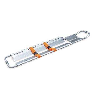 China Portable Adjustable Length Patient Medical Stretcher Folding Stretcher EMS Metal Rescue Scoop Aluminum Stretcher for sale