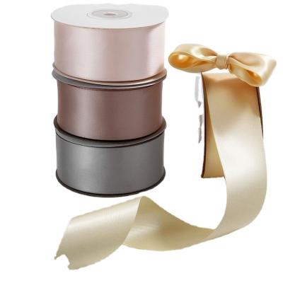 China FREE SAMPLE Viable 2-100mm 196 Colors 9MM Satin Ribbon Bow With Logo Satin Gift Ribbons Roll For Gift Wrap Wedding Custom Ribbon for sale