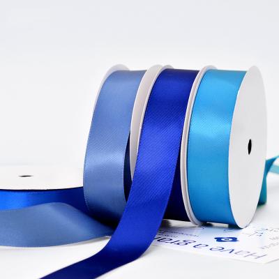 China FREE SAMPLE Viable 196 Colors 28MM Satin Custom Ribbons With Logo Printed Decorative Bow Gift Ribbons For Gift Wrap Wedding Ribbon for sale