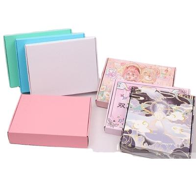 China Recycled Custom Printing Packaging Gift Box Materials Corrugated Flat Cardboard Package Shipping Listing Mailing Boxes For Clothing Shoes Underwear for sale