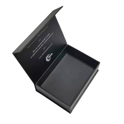 China Recycled Materials Wholesale Custom Logo Luxury Cardboard Paper Magnetic Packaging Box Cosmetic Box Black Magnetic Packaging Box for sale