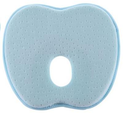 China Memory Organic Cotton Sleep Care Anti-rolling Memory Foam Flat Key Shape Support Baby Pillow For Newborn Manufacturer for sale