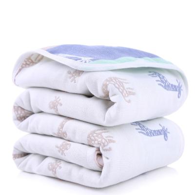 China Anti-pilling Thicken Soft Baby Wrap Covering Cotton Muslin For Boys And Girls for sale