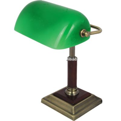 China Classic Traditional Green Shade Banker Lamp for sale