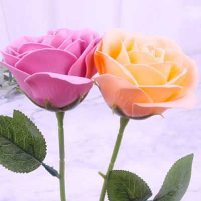 China Long Lasting Fragrance 5 Layers Soap Rose Flowers Florist Bouquet Gift Box Wholesale DIY Handmade Wedding Decor Flowers Wall For Valentine's Day for sale