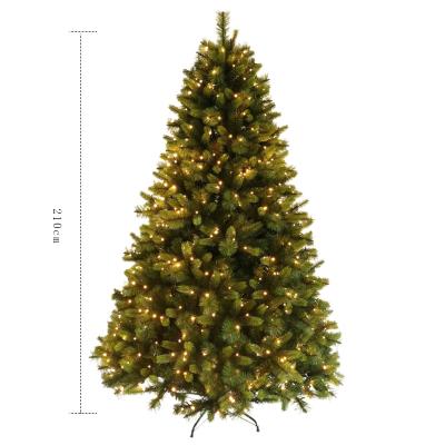 China Durable 3FT-10FT Pre-lit Christmas PE+PVC Luxury Mixed Structure Hinged Artificial Christmas Tree for sale