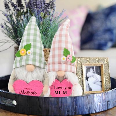 China Durable 2022 Customized Gonk Mother's Day Novelty Happy Mother's Day Decorations Plush Pink Gnomes With Heart for sale