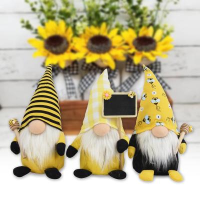 China Etsy Hot Sale Durable 10 Inch Bumble Bee Gonk Figurine Kitchen Tiered Swedish Decor Tray Adorable Summer Bee Gnome for sale