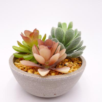 China New Design Durable 2022 Flower Succulents Artificial Ceramic Potted Plants For Office Home Room Garden Decoration for sale