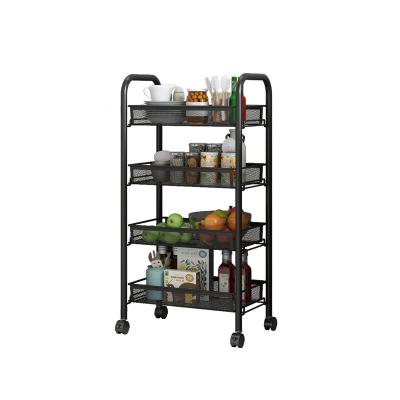 China Hot Selling Modern New Product Metal Storage Cart Household Storage Trolley With Wheel for sale