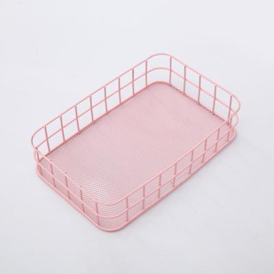 China Factory Food Square Iron Storage Baskets Directly Wholesale Storage Basket For Home for sale