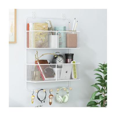 China New Design Muli-layer Basket Storage Functional Hanging Home Cleaning Baskets With Hook Rack for sale