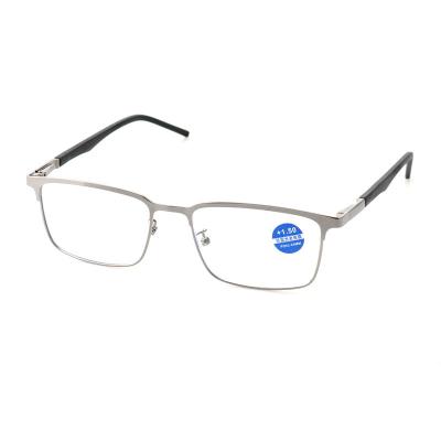 China New Fashion Square Retractable European and American Reading Glasses Against Metal Stainless Steel Frame Spring Blue Light Legs for sale