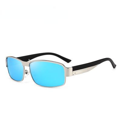 China New European and American Fashion Square Sunglasses Men's Driver The Retro Driving Outdoor Metal Polarized Sunglasses Riding Glass for sale