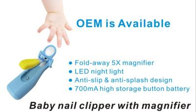 China LED Baby Nail Clippers With Magnifying Glass for sale