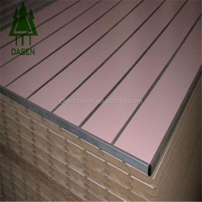 China Moisture Proof Melamine Faced Slat Panel Slot MDF for sale