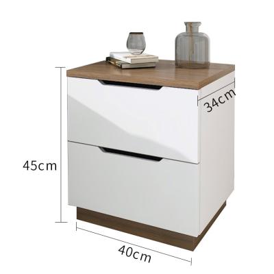 China Adjustable modern bedroom furniture 3 drawer minimalist nightstand (height) storage cabinet for bedroom for sale