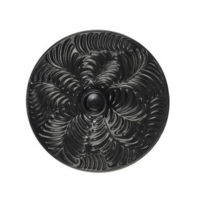 China European Style Round Black Ceramic Dish Tray Candle Holders for sale