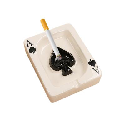 China New Custom Europe Style Design Portable Modern Cool Indoor Outdoor Creative Logo Designer Ceramic Smoking Ashtray for sale