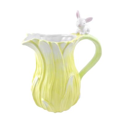 China Europe Style Custom Logo Rabbit Water Jug Decorative Ceramic Jug Pot for sale