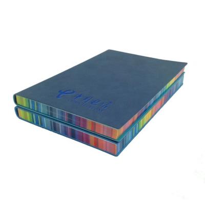 China Promotion Color Binderring Printing Custom PU Edge A5 Leather Colored Notebook for sale