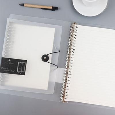 China Spiral Loose Leaf B5 Notebook A5 Button Ring Hand Ledger PP Detachable Cover for sale