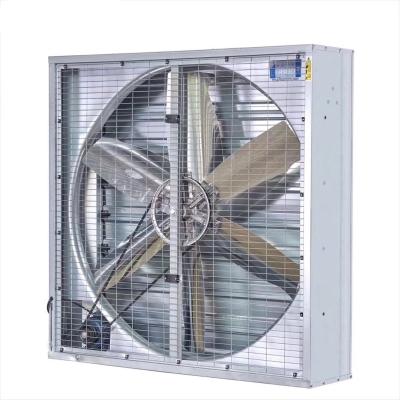 China Aluminum Alloy Blades DHF 54inch Ventilation Shutter Canopy Fan For Poultry Farm Shed for sale