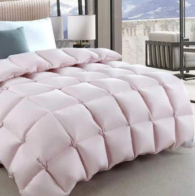 China 100% Hotel Bed Comforter Bedding Set Duck Down White Pink Feather Polyester Goose Quilt Quilt Blanket Cotton Patchwork Bed Quilt for sale