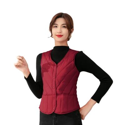 China Windproof Autumn and Winter New Down Vest Women's Slim Thin Short Down Vest Big Down Jacket Coat Vest for sale