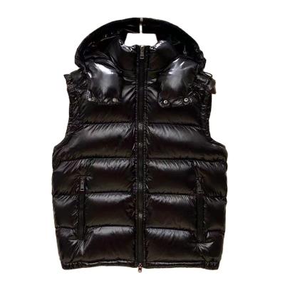 China Luxury waterproof vest brand winter down jacket male hooded large size ultra-light sleeveless style vest jacket couples for sale