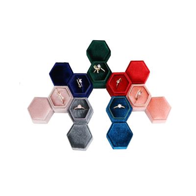 China Gift and Base Gift Packaging Box Factory Supply Lid Storage Velvet Jewelry Box Decorative Packaging Jewelry Boxes with Logo Small Ring Box for sale