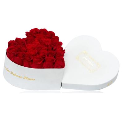 China Recycled Recyclable Materials Roses Heart Box Paper Flower Box Valentine's Day Christmas Wedding Decor Romantic Gift for sale