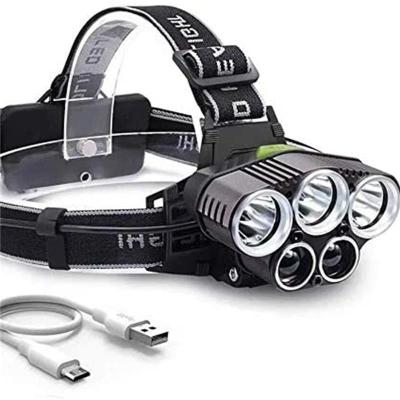 China Industrial Outdoor Long High Lumen Working Time Waterproof Head Lamp Camping Mining Head Lamp LED Fishing Rechargeable Headlamp for sale