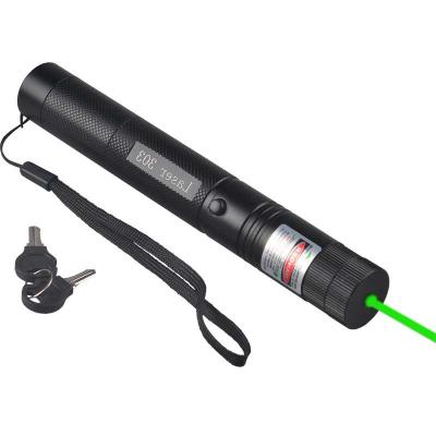 China Emergency Wholesale 18650 Rechargeable Powerful Pen Light 50mw 532nm 303 Green Strong Laser Indicator for sale