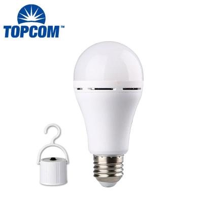 China Portable Rechargeable Garden Emergency Lamp Bulb Household Light 12W Led Bulbs With Backup Battery for sale