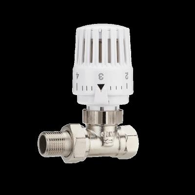 China BAIYILUN Auto Thermostatic Heating System Radiator Valve Modern Brass Thermostatic Valve Brass Radiator Plastic Head For Floor Heating for sale