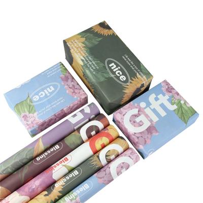 China Waterproof Promotional Custom Printed Universal Waterproof Wedding Decoration Gift Wrapping Paper for sale