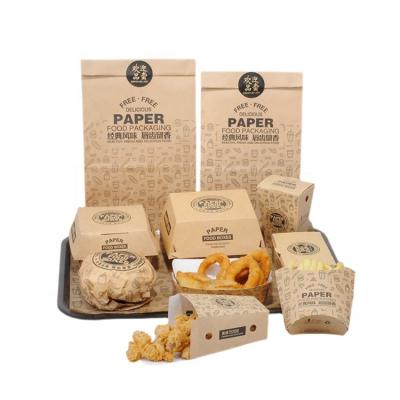 China Disposable Disposable Take Away Kraft Paper Food Packaging Box Fast For Delivery for sale